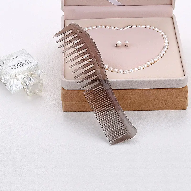 Customized Logo Fine and Wide Tooth PC Material Anti-Static Durable Hair Comb for Men Women Girl Portable Hair Comb